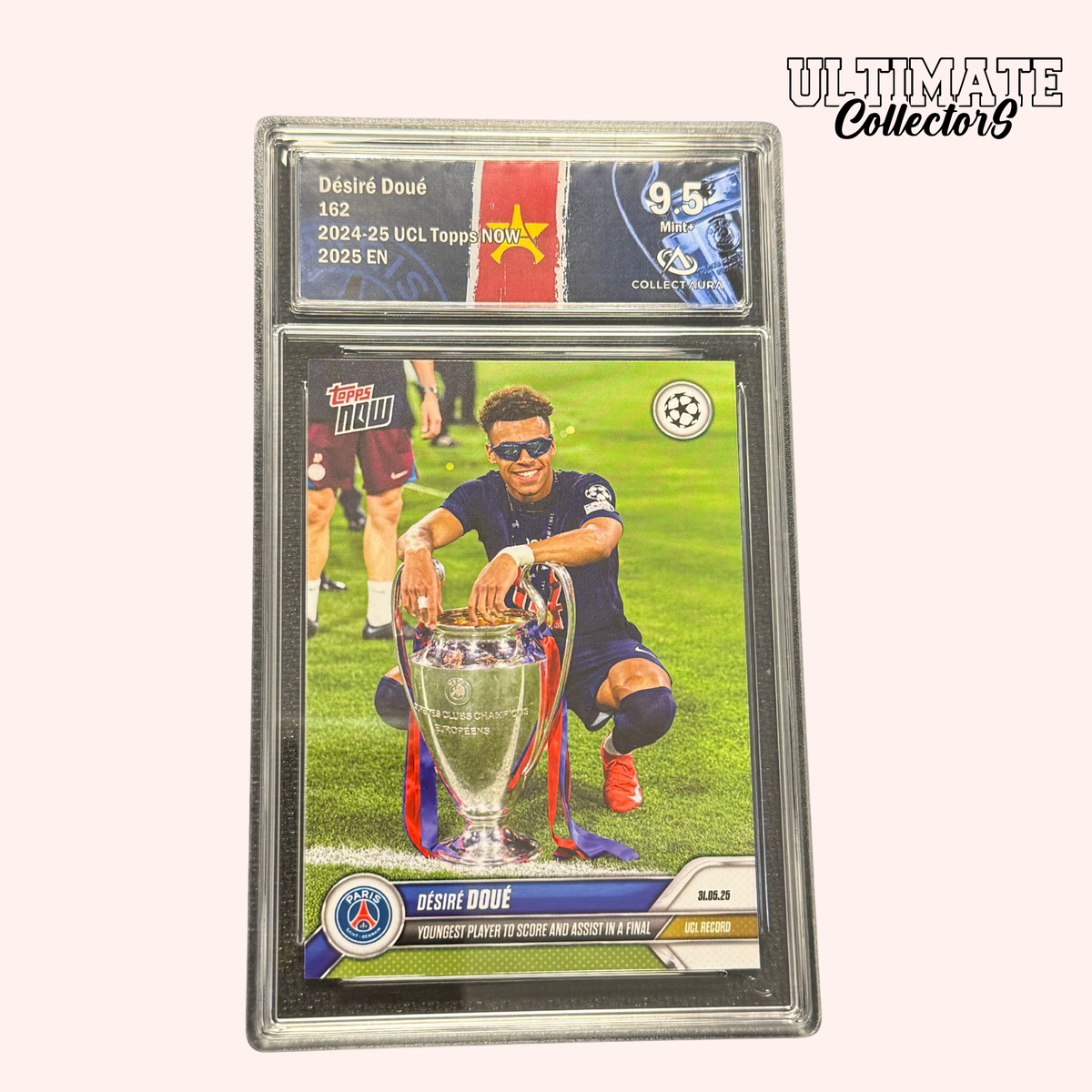 Carta classificata Topps Now - Désiré Doué - 2024/25 UCL - #162