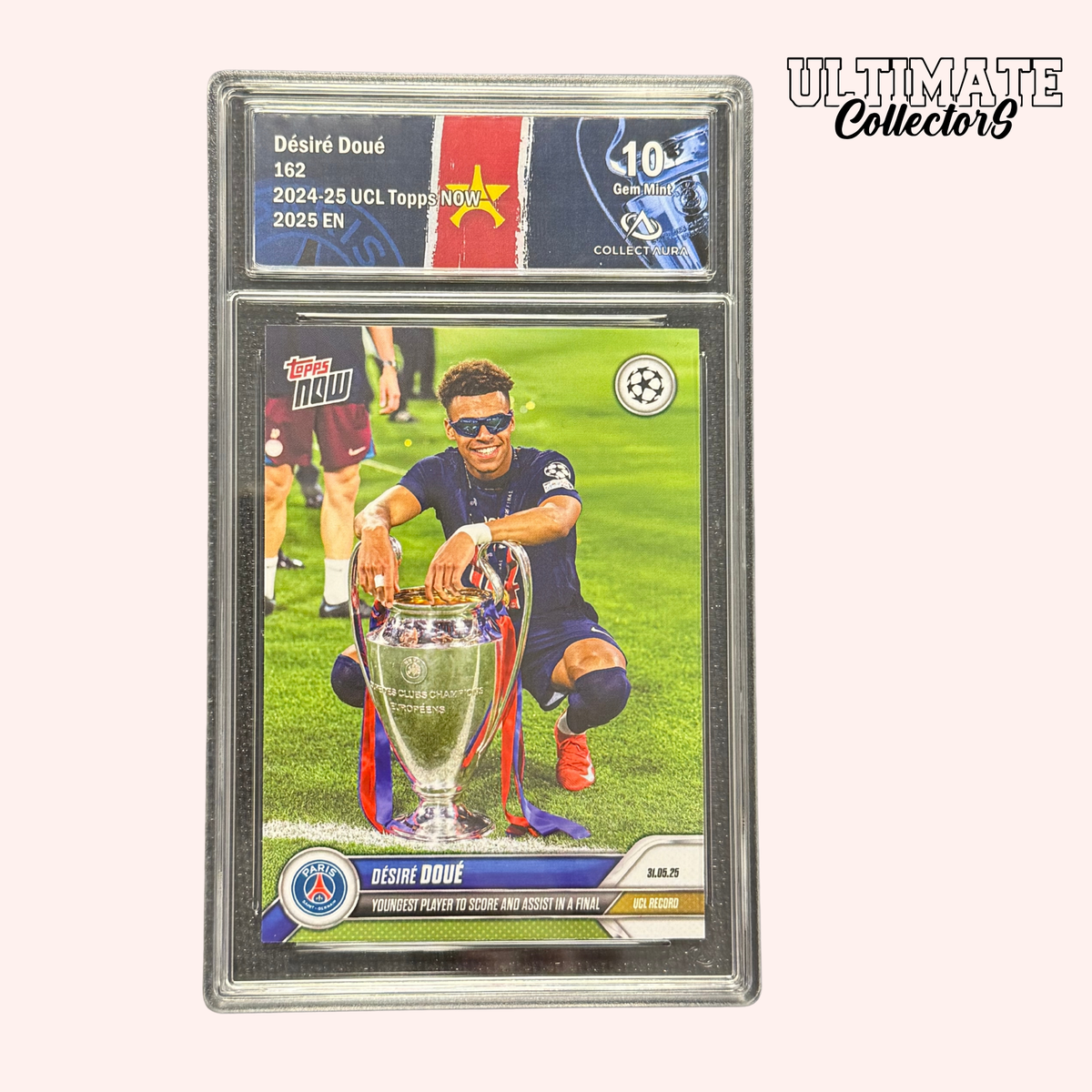 Carta classificata Topps Now - Désiré Doué - 2024/25 UCL - #162