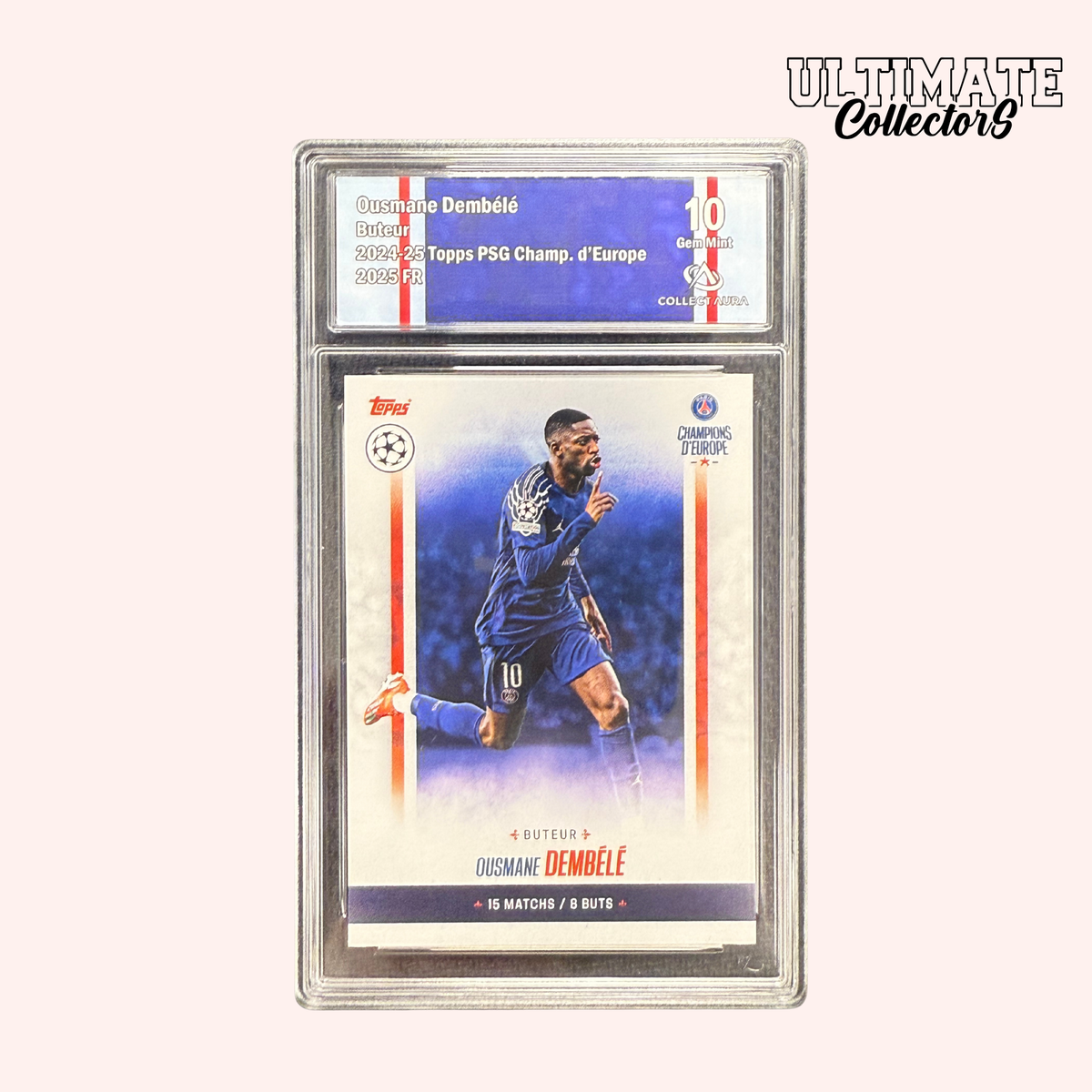 Carta classificata Topps - Campioni d'Europa del PSG 2025 - Ousmane Dembélé