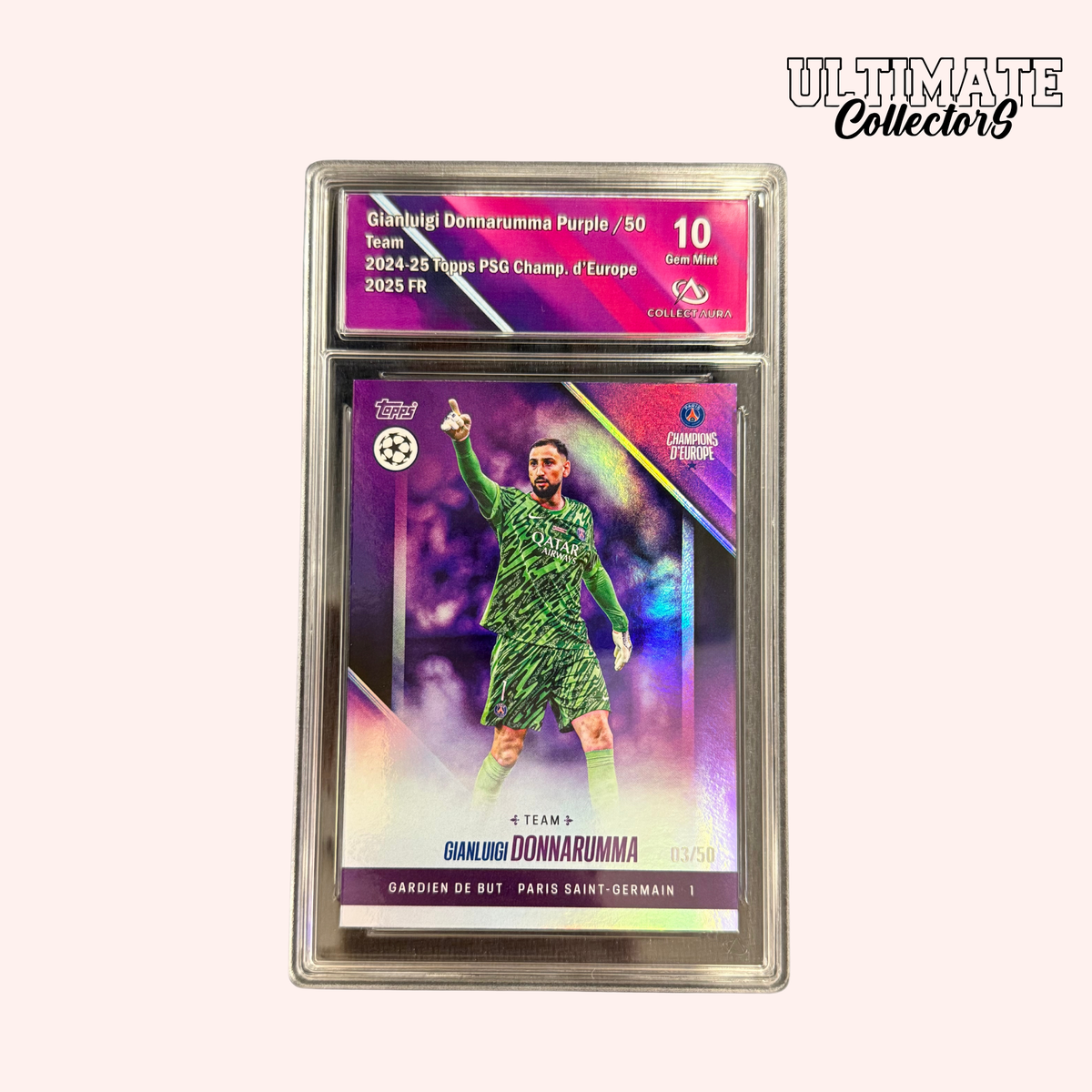 Carta Topps Graded - PSG Campioni d'Europa 2025 - Donnarumma - Numerata