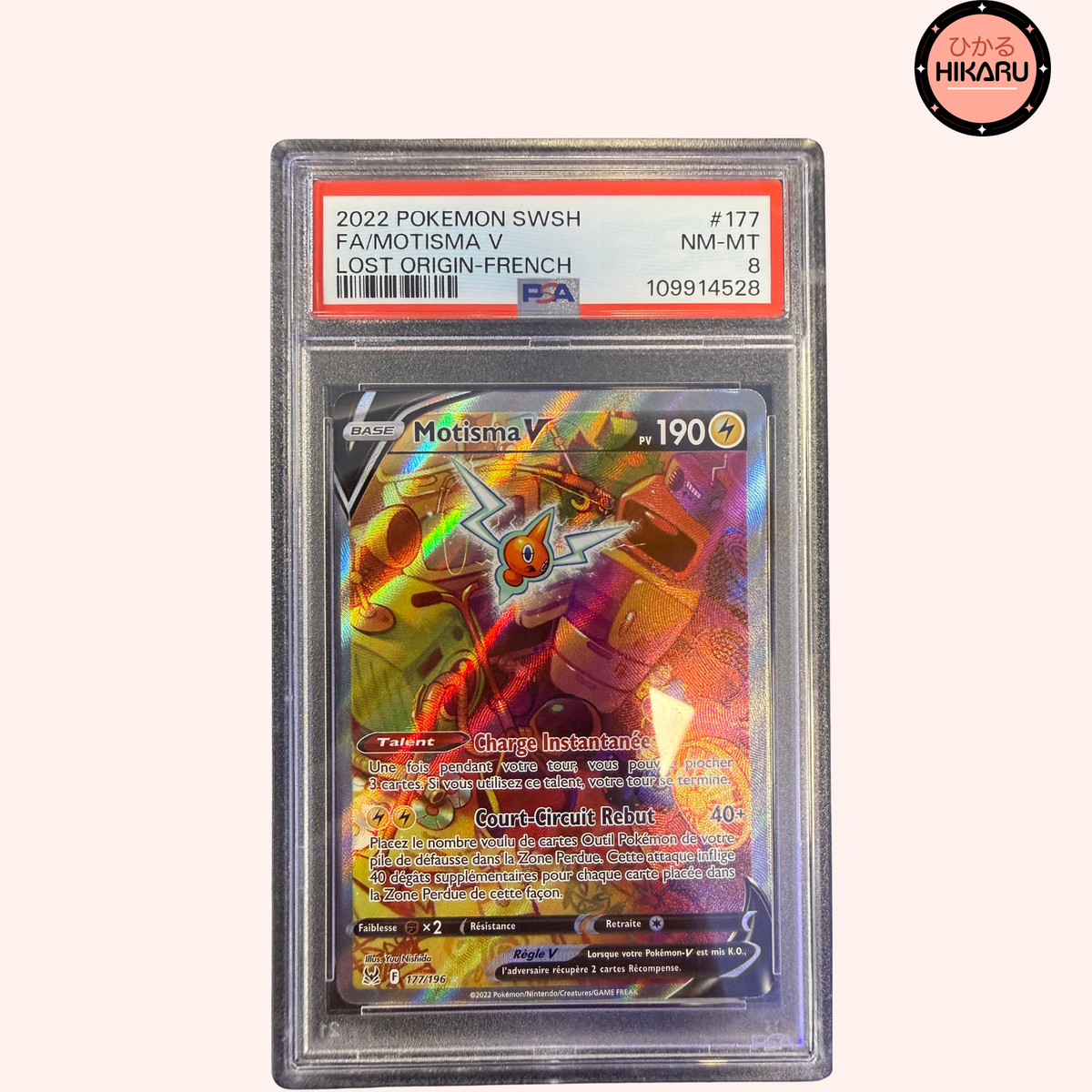 Mow Rotom V 177/196 PSA 8