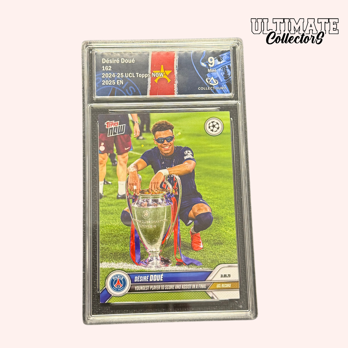 Carta classificata Topps Now - Désiré Doué - 2024/25 UCL - #162 