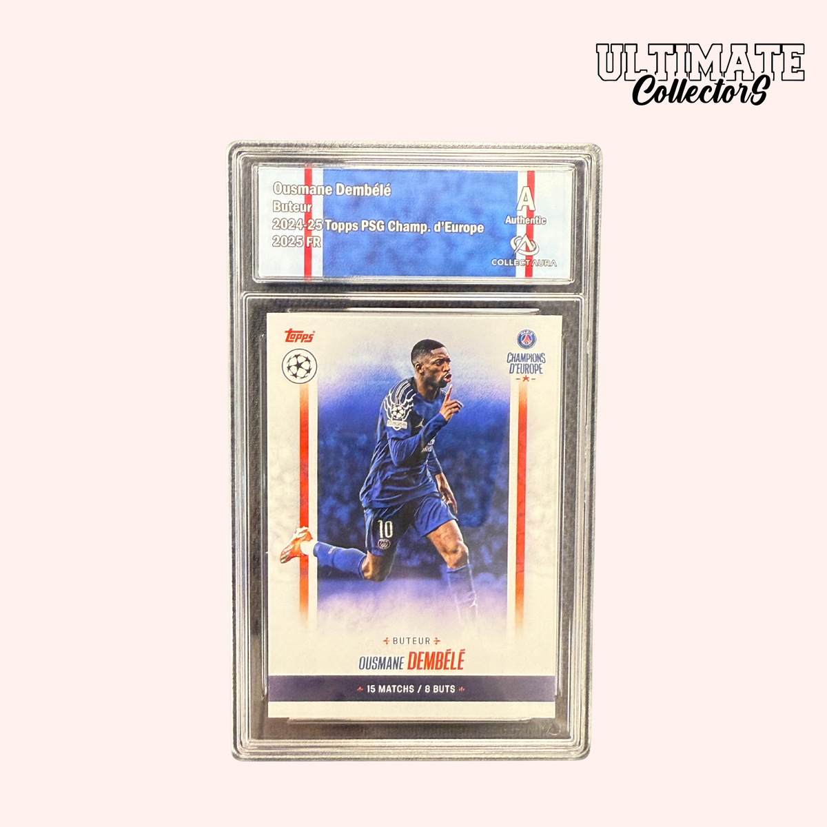 Carta classificata Topps - Campioni d'Europa del PSG 2025 - Ousmane Dembélé 