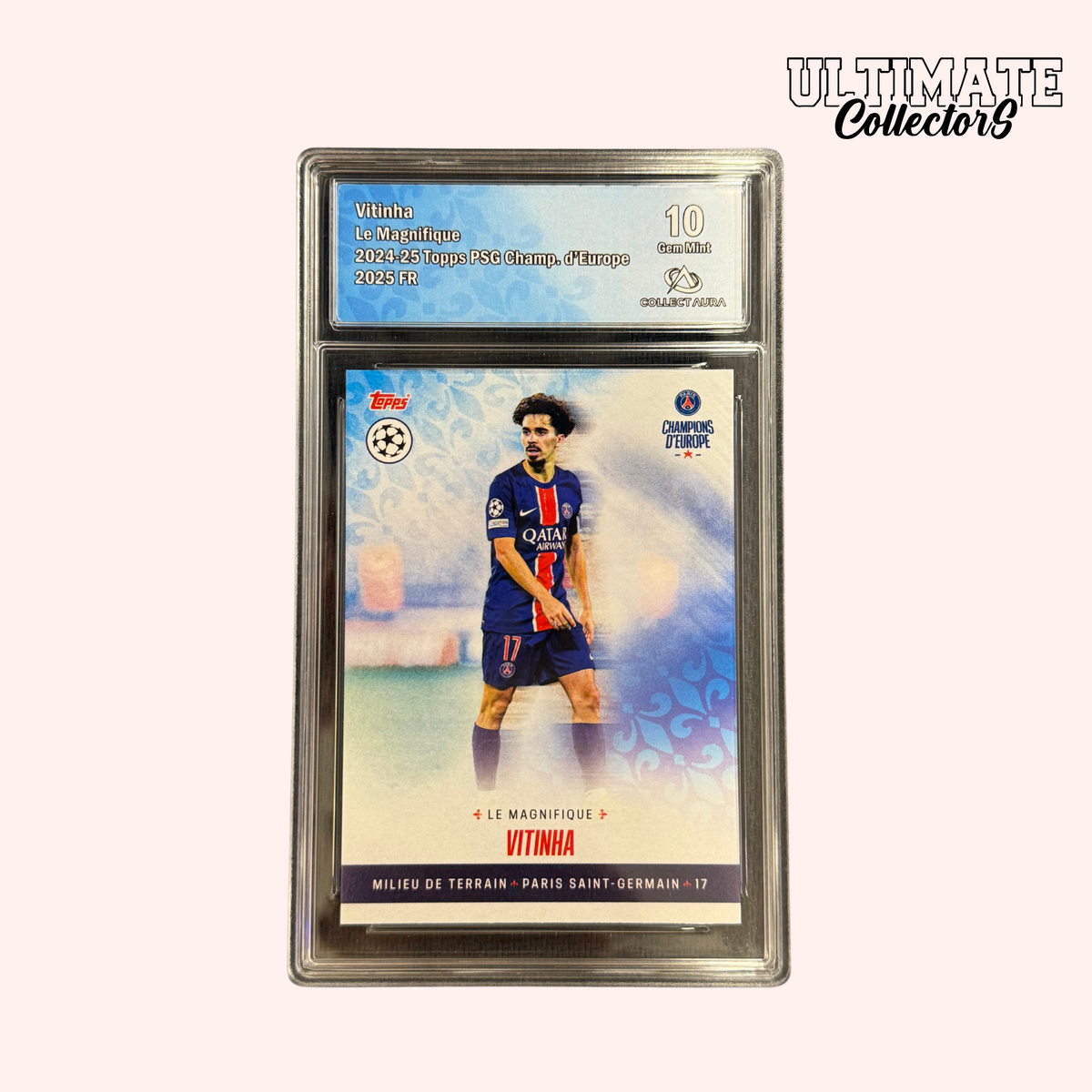 Carta Topps Graded - PSG Campioni d'Europa 2025 - Vitinha 