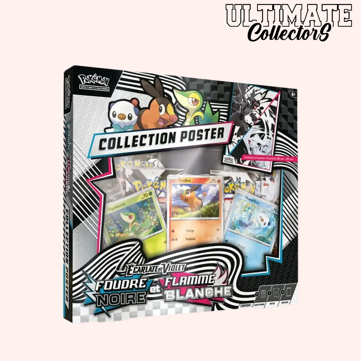Pokémon-Posterbox – Weiße Flamme und schwarzer Blitz – EV10,5 – Französisch