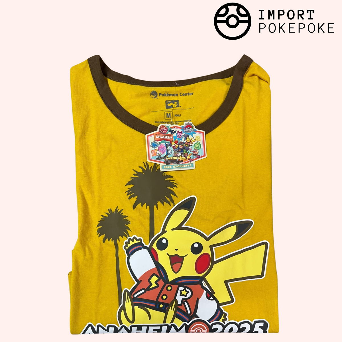 Maglietta gialla di Pikachu - Campionati del Mondo di Anaheim 2025 