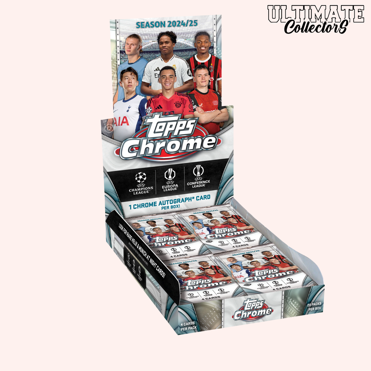 Topps Chrome UEFA Vereinswettbewerbe Hobby Box (2024/25)